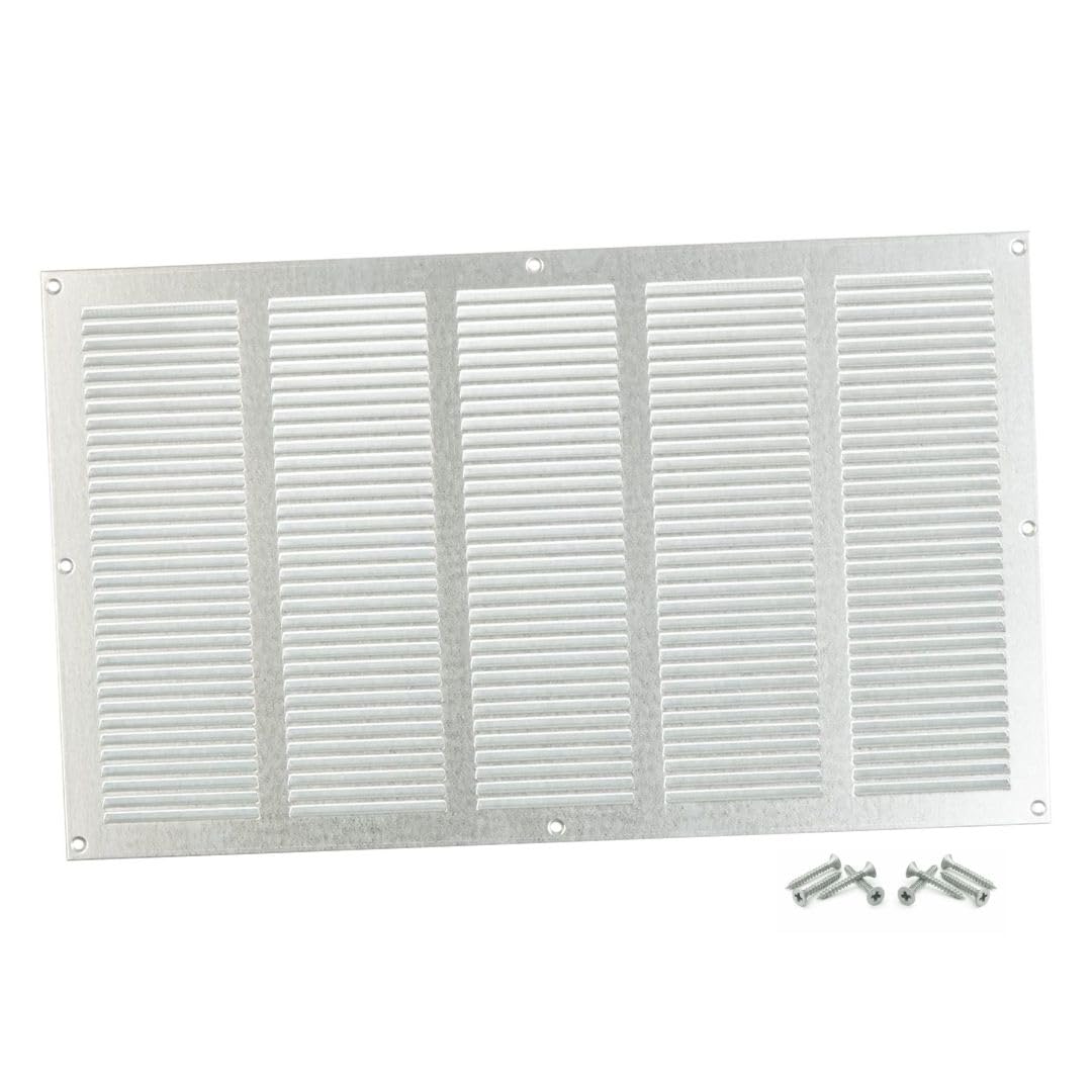 Steinberg14 Galvanised Steel 500x300mm Air Vent Cover with Insect Mesh - 20x12 inch Ventilation Grille - Air Vent Register for Walls and Ceilings - Ventilation Cover for Outdoor and Indoor