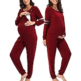 Sawpy Maternity Nursing Pajamas Set Breastfeeding Sleepwear Suit Nursing Pjs Set