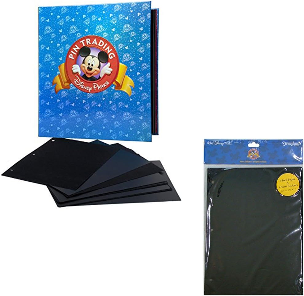 Disney Theme Parks Pin Trading Bundle 3Ring Binder with