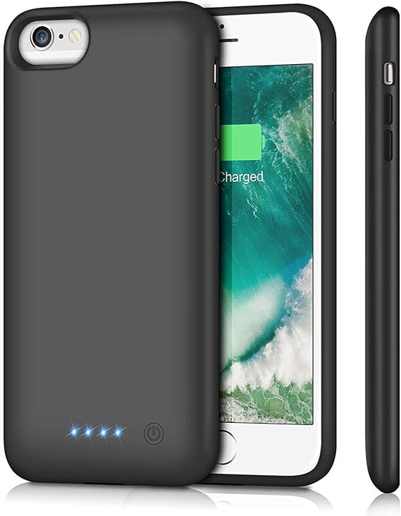 Battery case for iPhone 6s/6/7/8 6000mAh, kilponen Rechargeable