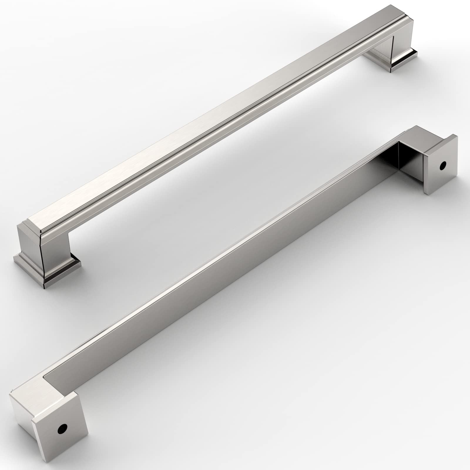 9BUILD 10 Pack 192mm Satin Nickel Cabinet Pulls - Kitchen Cupboard & Drawer Handles