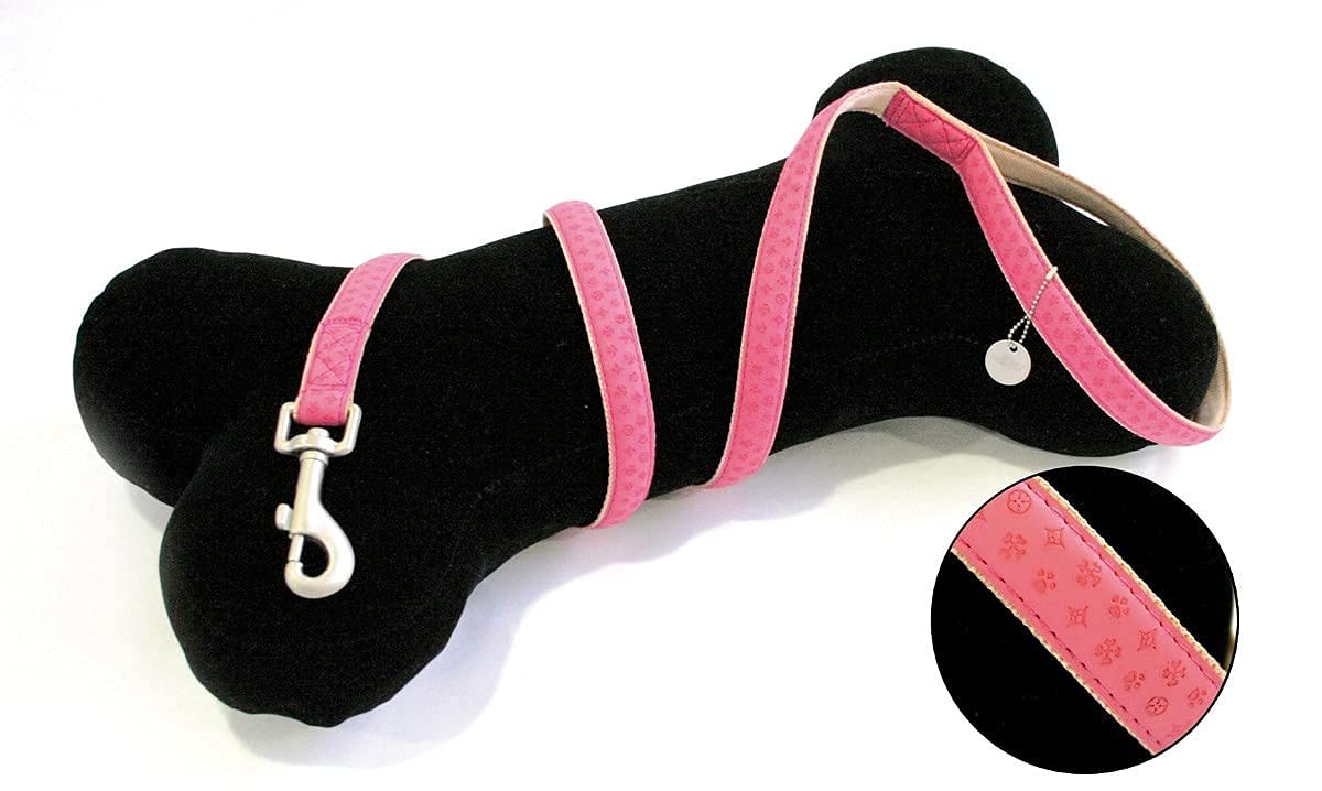 Croci My Lord Leatherette Lead Leash, 120 mm x 25 mm, Pink