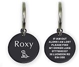 EDSG Personalised Dog Tags UK Deep Engraved Stainless Steel Round Black view 3