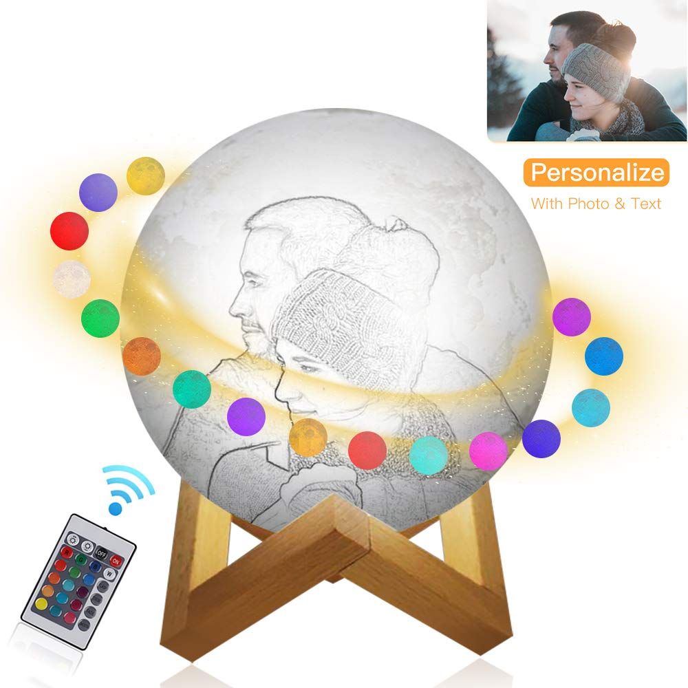 luz de globo de luna impresa en 3d luz