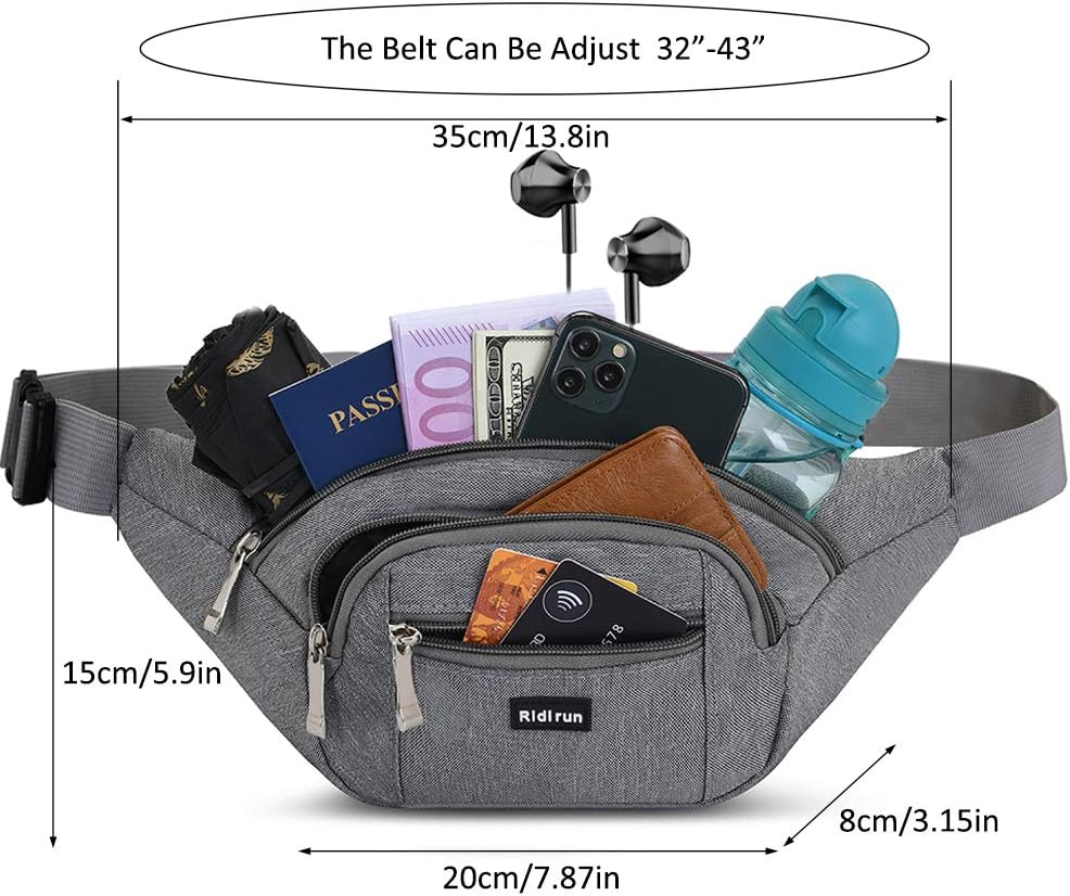Waterproof bumbags and Fanny Packs for Women Men Hiking Running Travel Dog wolking Waist Bag for Women Men Ladies Boys Waterproof for Outdoor Sport - Image 4