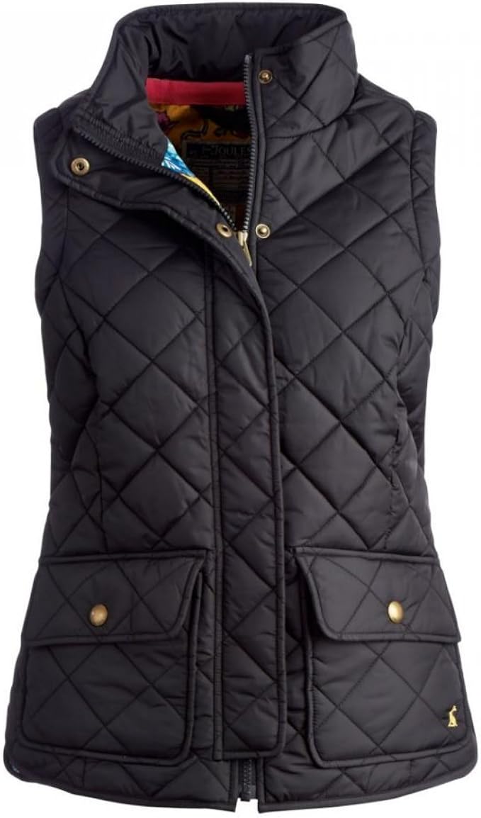 Joules Ladies? Milham Quilted Gilet ? Black ? O_MILHAM 20 Amazon.co