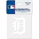 MLB Detroit Tigers 61097013 Perfect Cut Decal, 4" x 4", White