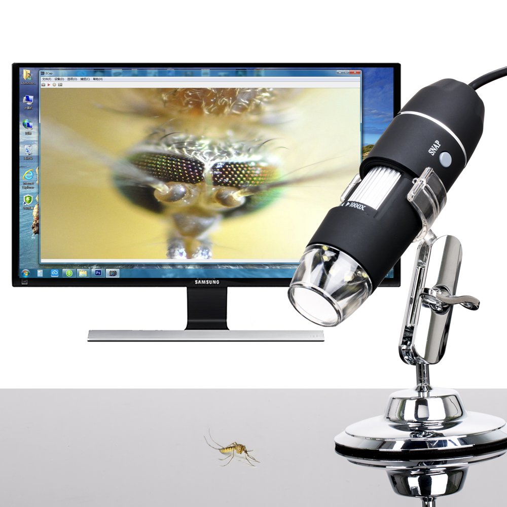 DGCUS USB 2.0 Digital Microscope 1000 x Magnification 8LED Mini