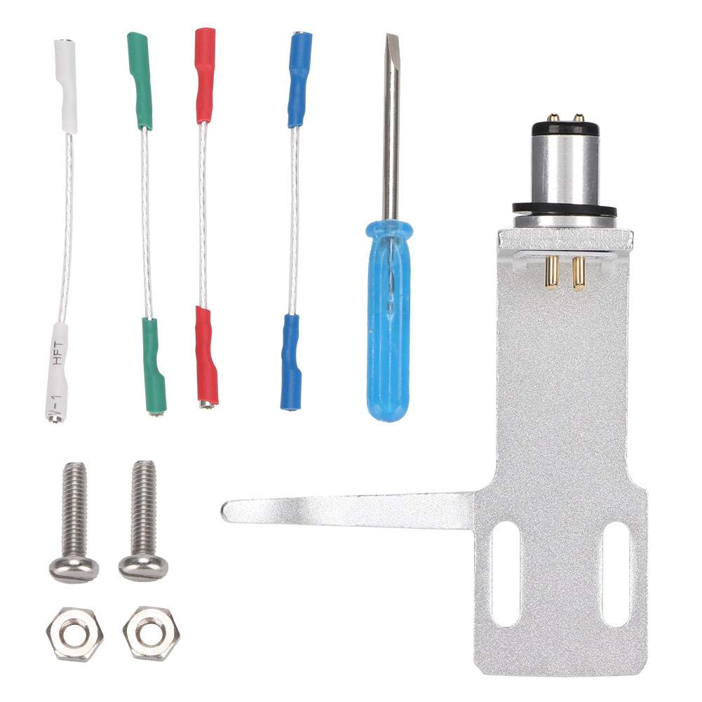 Socobeta Phono Headshell Turntable Phonograph Player Headshell High end Phono Cartridge Headshell Record Player Ki(Silver)