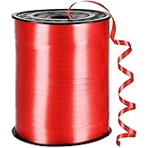 LACNNY Red Ribbon,500 Yard Curling Ribbons for Crafts, Balloon String, 3/16" Ribbon String for Gift Wrapping, Florist Flower Red (1 Roll)