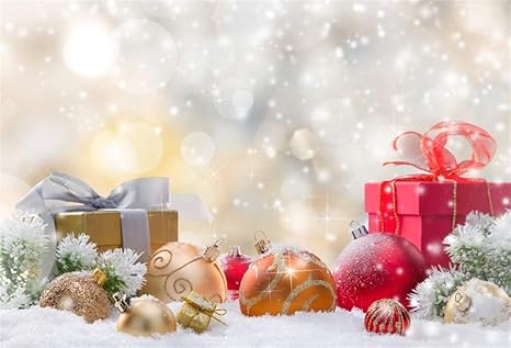 Yongfoto 3x2m Fondos De Navidad Fotografia Cajas De Regalo Y Bolas En La Nieve Fondos Para Fotos Estudio Fotografico Accesorios Amazon Es Electronica