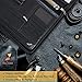 PELLICANO Professional Vegan Leather Portfolio Organizer – Black Handcrafted Faux Leather Business Padfolio for Men and Women with 3 Ring Binder, iPad Holder, Legal Pad, and More, 13 x 10.6 x 1.5 in.