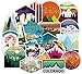 Vinyl Outdoors Hiking Camping Travel Adventure Stickers - Wilderness Nature Pack 100 Pcs for Suitcase, Car Bumper, Helmet, Luggage, Laptop, Water Bottle - Decals