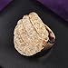Mytys Gold Cocktail Ring Fishnet Cubic Zirconia Womens Fashion Rings