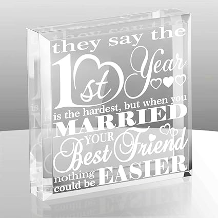 Kate Posh First Wedding Anniversary Paper Gifts 1st Year Of Marriage End Paperweight And Keepsake