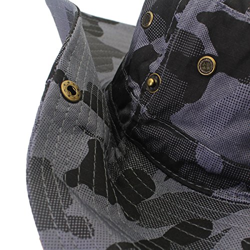 WANYING Damen Herren Outdoor Sonnenschutz Bucket Hut Fischerhut Baumwolle Two Way to Wear für Kopfumfang 55-62 cm… – Bild 5