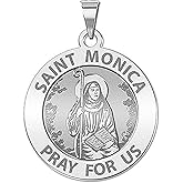 PicturesOnGold.com Saint Monica Religious Medal - 1 Inch Size of a Quarter in Sterling Silver