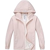 Slwosdlds Boys Girls Waterproof Rain Jacket Lightweight soft lining Kids Windbreaker Hooded Coat Easy to Fold