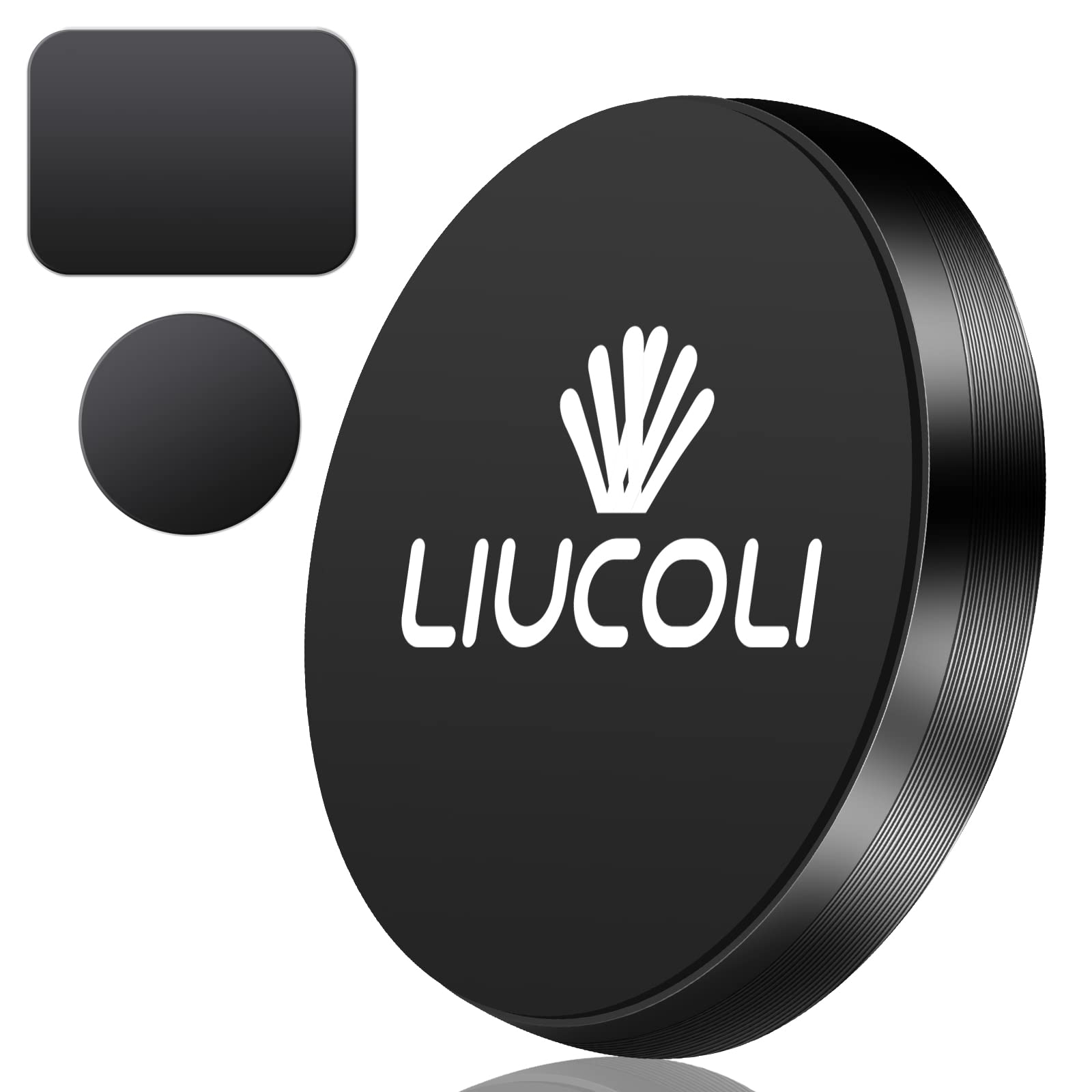 LIUCOLI Magnetic Phone Holder - Car Mount with Phone Magnet Sticker for Dashboard, Compatible with iPhone, Samsung, Huawei