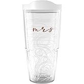 Tervis Bride and Groom Mr and Mrs Made in USA Double Walled Insulated Tumbler Travel Cup Keeps Drinks Cold & Hot, 24oz Classic, Mrs