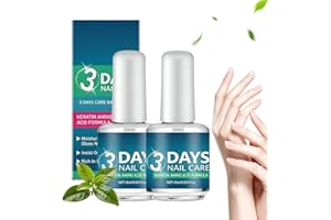 3 Days Nail Care, 2Pcs Nail Care Oil with Keratin, Moisturizing Strengthening Polish Oil for Dry, Weak, Fragile and Damaged N