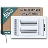 Fits 14x8 Duct Opening 3 Way Steel Air Supply
