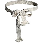 ByTheR Mens Braid Belt Cotton Adjustable Casual Gothic Rope Fashion Vintage Ivory