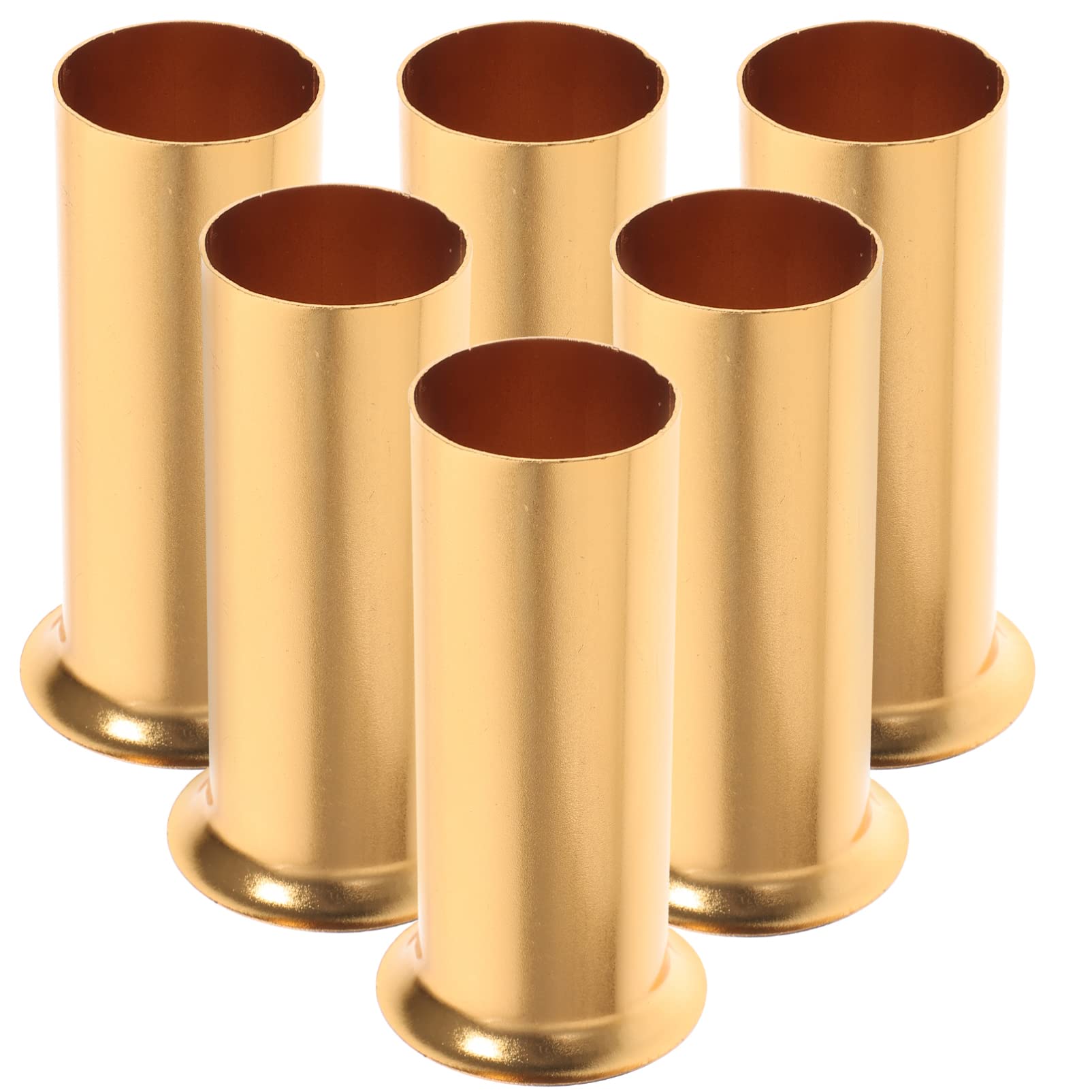 Chandalier Chandelier Parts 6pcs Metal Candle Covers Sleeves, Chandelier Sleeves Candelabra Base Covers Lamp Holder s for Tall, Golden Branch