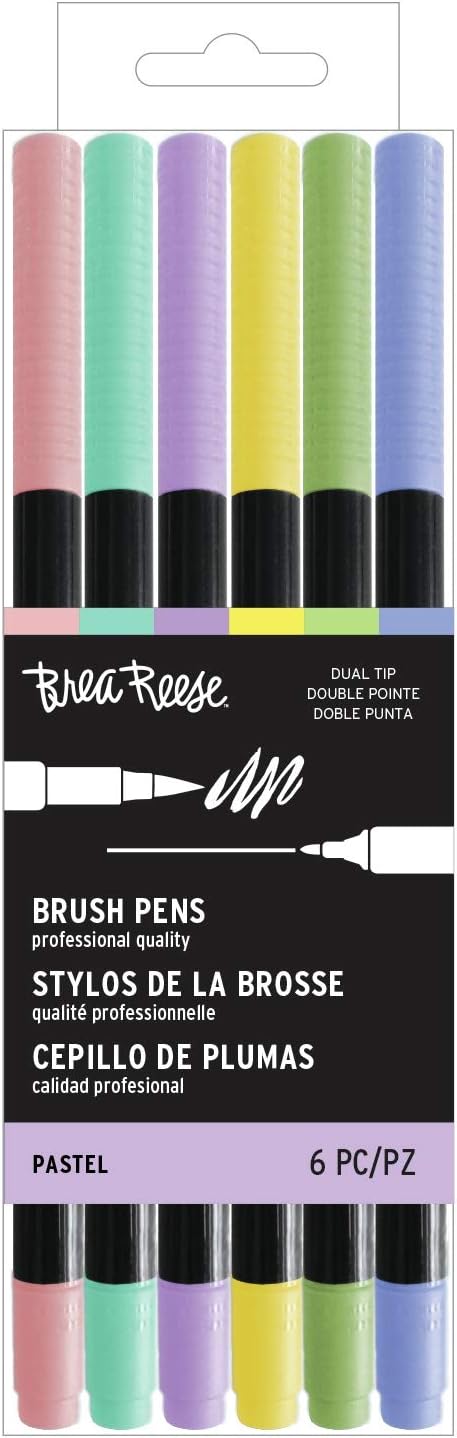 Brea Reese Brush Pen Set 6/PKG Pastels, One Size