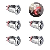 DMWD 5pcs 12mm Metal Waterproof Anti-Vandal