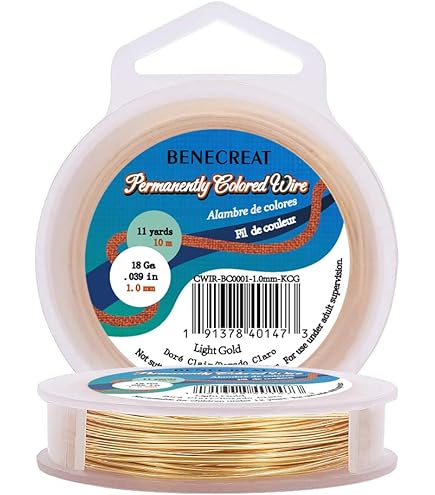 Beadalon Fil Allemand Calibre 22 – 10 M Rond Plaqué Or – Bijouterie & Création Haute Qualité