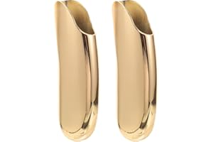 TOYANDONA Curved Heavy Duty Cigarette Lighter Case 2pcs Metal Lighter Cover with Ergonomic Grip for Portable