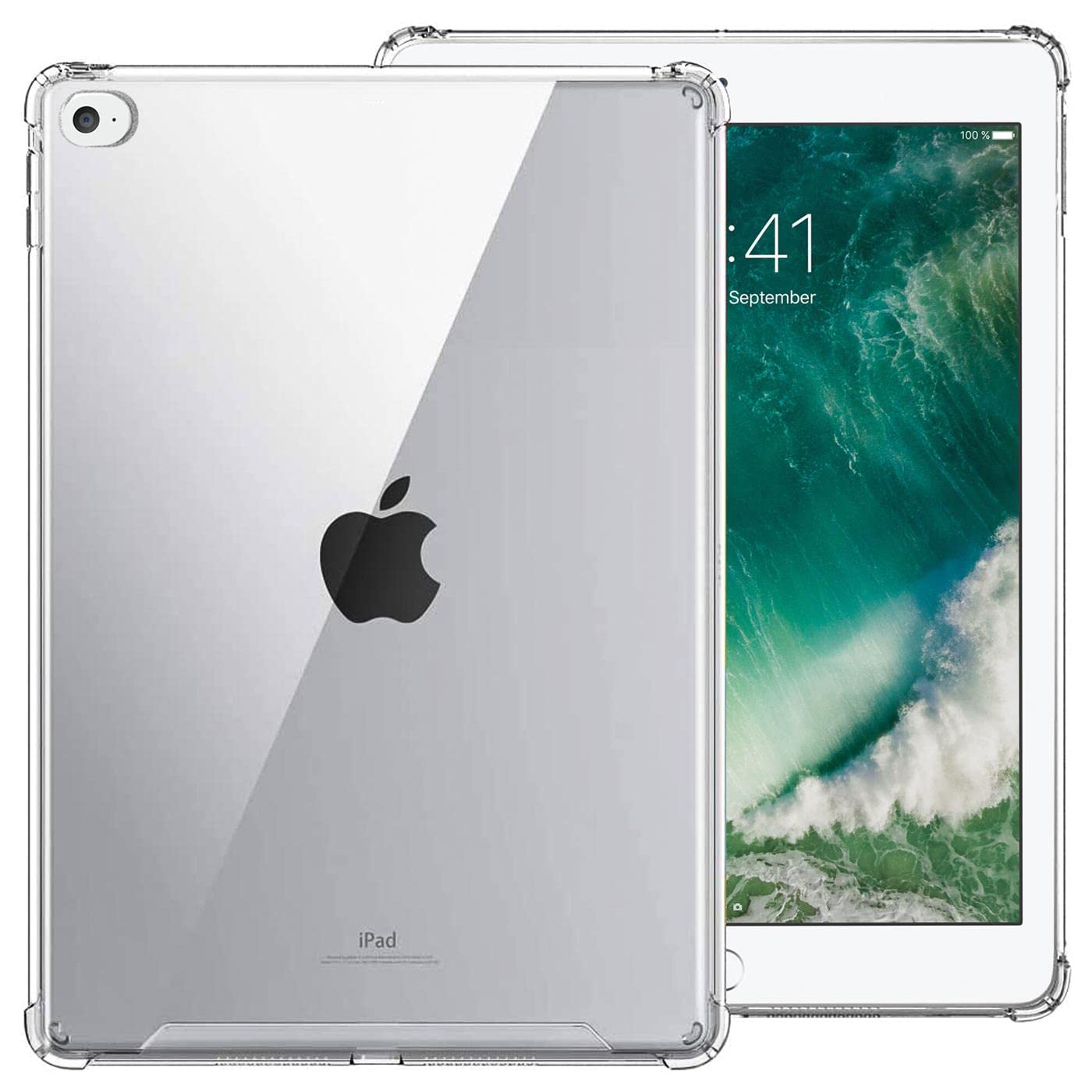 Ultra-light tablet case for iPad Air 2, (2nd Gen. 2014) Robust case reinforced edge protection Protective case for Apple iPad Air 2 case Transparent