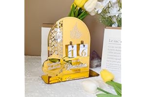 BSHYT Ramadan Mubarak Advent Calendar Acrylic Countdown Days 30 Days Home Decor,DIY Eid Decorations/Ramadan Decorations for Home,Ramadan Ornament Kids Gift (Gold)
