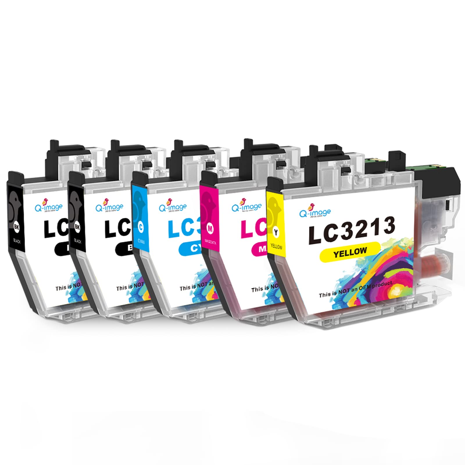 Q-image LC3213 LC3211 Ink Cartridge Compatible for Brother LC-3213 LC-3211 ink Compatible for Brother MFC-J497DW MFC-J890DW MFC-J895DW DCP-J572DW DCP-J772DW DCP-J774DW Printer (5 Pack)