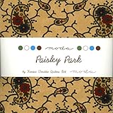 Moda Paisley Park Charm Pack, Set of 42 5x5-inch (12.7x12.7cm) Precut Cotton Fabric Squares