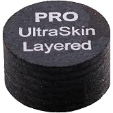 Southern Rec Supply UltraSkin Pro Black Cue Tip Ultra Skin for Billiard Pool Cues (Super Soft) 14mm