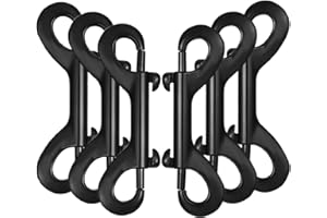 SKNONO Double Ended Bolt Snap Hook, 3.5" Zinc Alloy Metal Clips Key Holder, Black Snap Hooks,Trigger Chain Clips, 6 Pieces