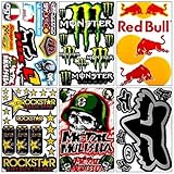 6 Rockstar Energy Drink Metal Mulisha Yamaha Kawasaki Motocross Racing Helmet Motorcycle Decal Sticker