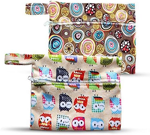 Dutchess Wet Bags x2 - Ideal for Reusable Cloth Sanitary Napkins - Breast Pads - Incontinence Underwear or as Diaper Wet Dry Storage Bag by Dutchess