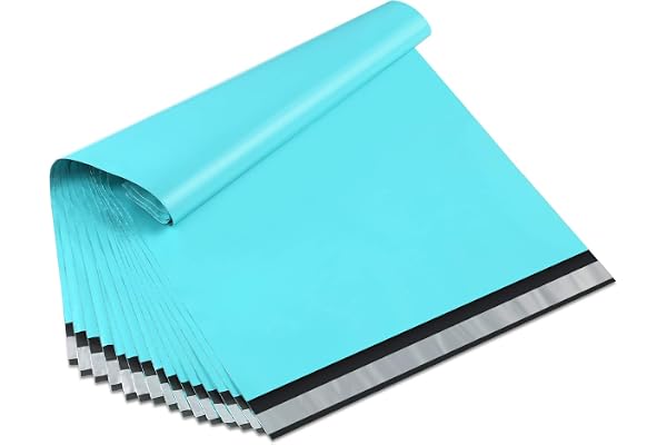 UCGOU Poly Mailers 14.5x19 Inch Teal 100 Pack Large Shipping Bags #7 Strong Thick Mailing Envelopes Self Sealing Adhesive Wat