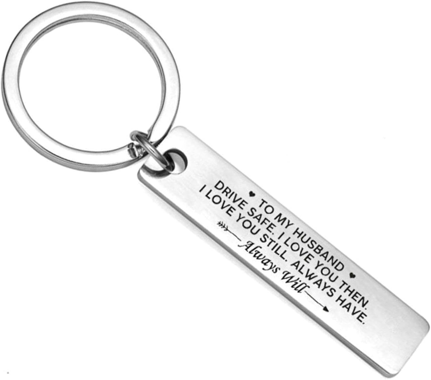 Amody 1 Piece Stainless Steel Key Ring Key Ring for Men and Women with