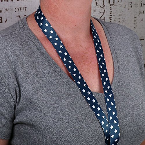 Buttonsmith Stars and Stripes Premium Lanyard - with Buckle and Flat Ring - Made in The USA - Thumbnail 3