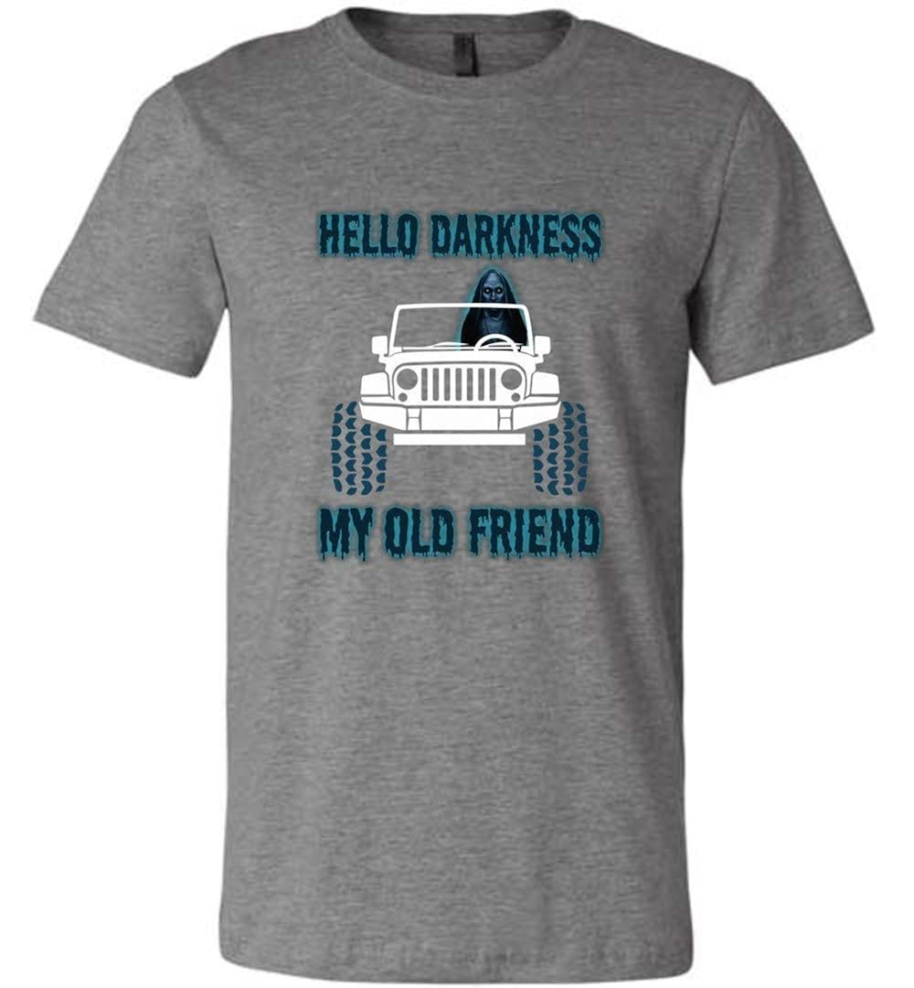 Funny Jeep Shirt Hello Darkness My Old Friend Canvas Unisex T Shirt For