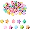 50 Pieces Mini Colorful Color Hair Clips Claw Hair Clips Flower Hair Pin Toddlers Hair Accessories Random Assorted,For Girls