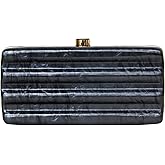 NUSTTAL Women Acrylic Clutch Purse Marbled Evening Shoulder Bag for Wedding Cocktail Party Prom