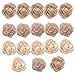 CCINEE Natural Burlap Flowers Assorted Handmade Burlap Rose for Wedding Decoration and Floral Crafts Making, Pack of 18