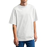 KEEPSHOWING Mens Short Sleeve T Shirts Crew Neck Tees Lightweight Summer T-Shirt Classic Workout Coolinging Tshirts(White,2XL)