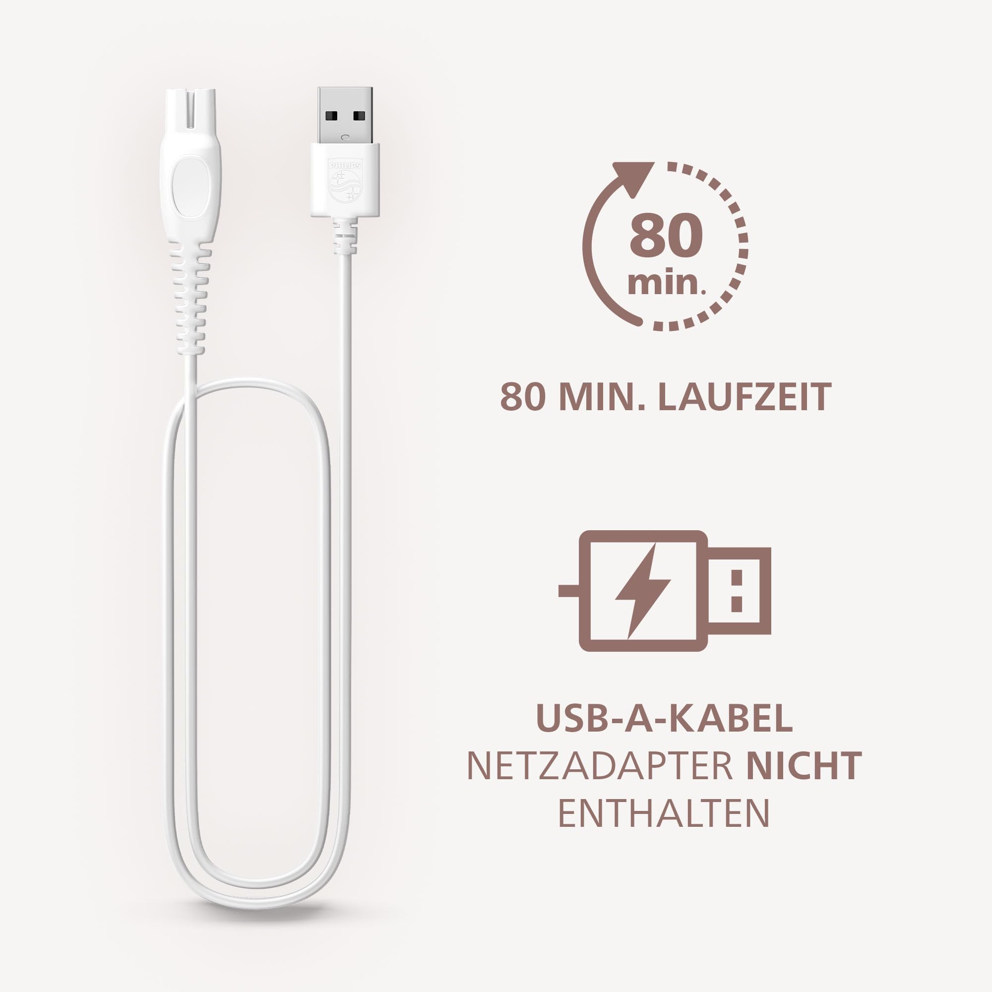 Philips Lady Shaver Series 6000 - kabelloser elektrischer Rasierer für die Nass- und Trockenrasur, 3-Klingen-Rasursystem, für Beine und Körper, 80 Min. Laufzeit, Modell BRL127/00 8