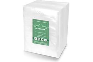 Vacuum Sealer Bags with Storage Box, 6"*8" 200 Pcs Heavy Duty Pre-Cut Design Commercial Grade Food Sealable Bag for Heat Seal